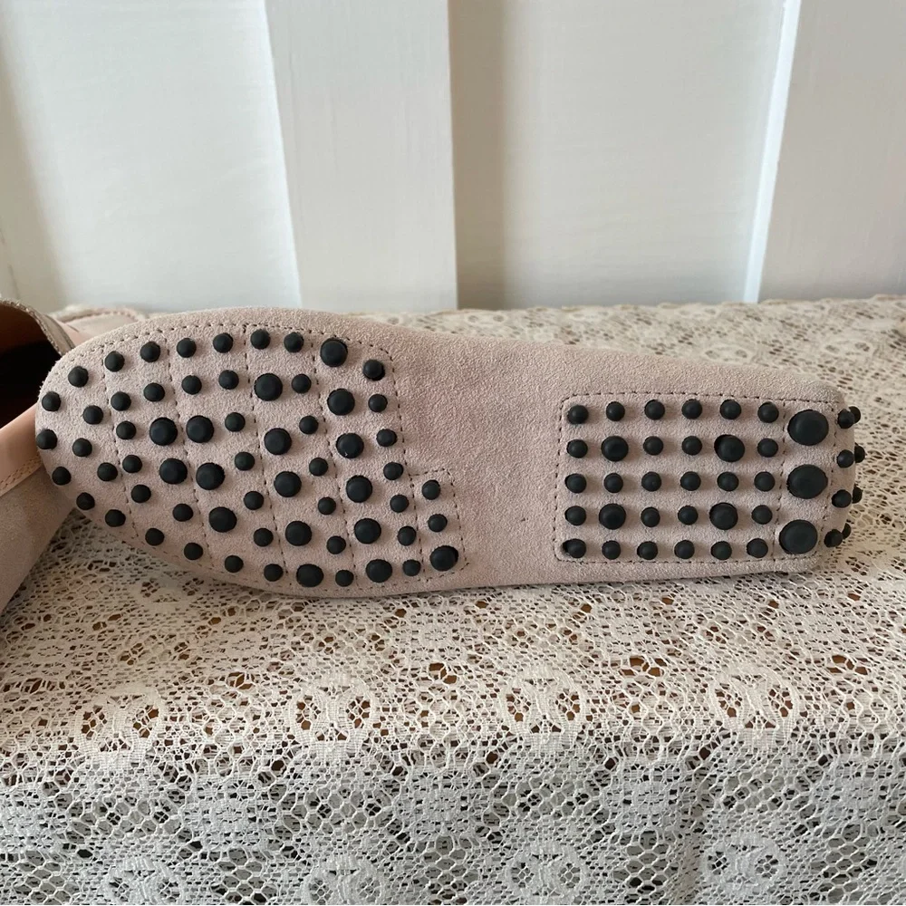 Arthur Knight Pink Suede and Patent Leather Driving Moccasins Loafers Shoes